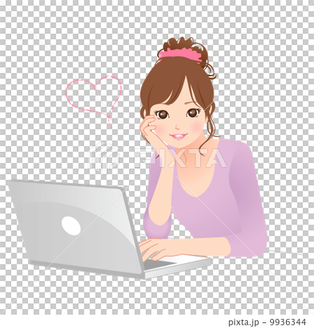 パソコンを使う女性 パソコンを使う女性 9936344