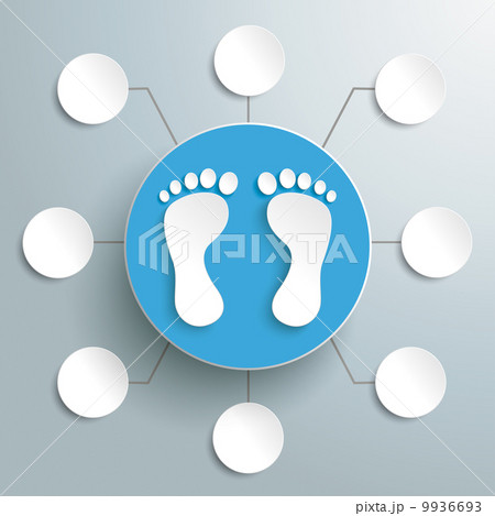 Feet Blue Circle 8 Options PiAd 9936693