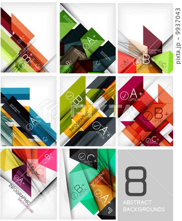 Collection of geometric shaped line backgrounds Collection of geometric shaped line backgrounds 9937043