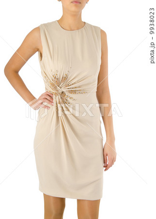Woman in fashion dress concept on white Woman in fashion dress concept on white 9938023