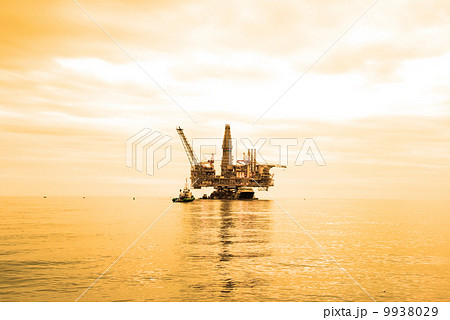 Oil Rig during sunset hours 9938029