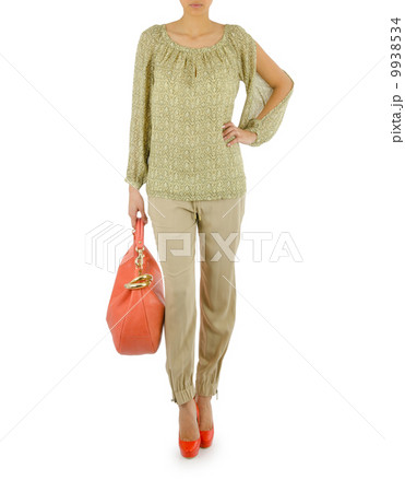 Woman in fashion concept on white 9938534