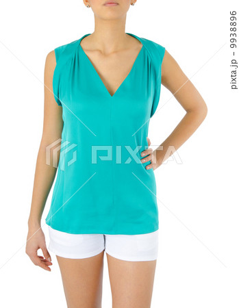 Woman in fashion dress concept on white Woman in fashion dress concept on white 9938896