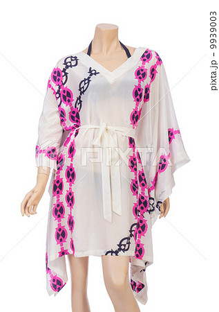 Beach pareo isolated on the white background 9939003