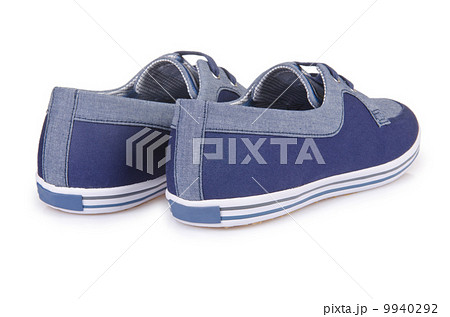 Sporty shoes in sport shoes concept on white Sporty shoes in sport shoes concept on white 9940292