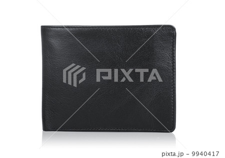 Leather wallet isolated on the white 9940417