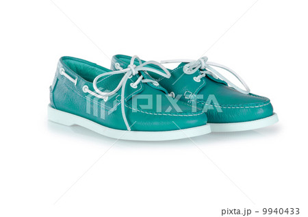 Fashion concept with male shoes on white 9940433