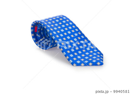 Elegant silk male tie ( necktie ) on white 9940581