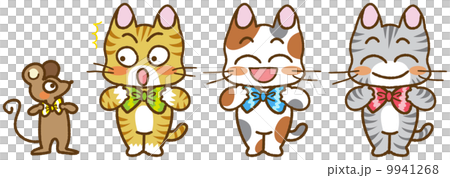 Trio cat and mouse 9941268