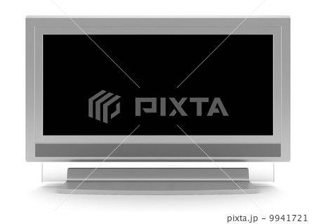lcd tv with blank screen isolated on white lcd tv with blank screen isolated on white 9941721