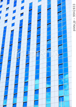 Modern futuristic business building in city Modern futuristic business building in city 9942833