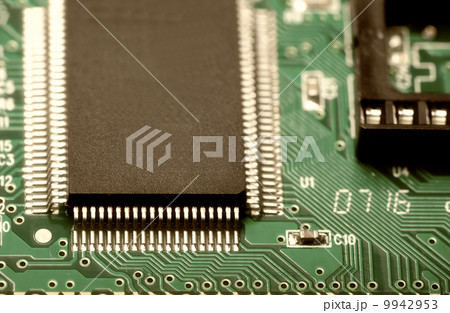 Printed Circuit Board with electrical components Printed Circuit Board with electrical components 9942953