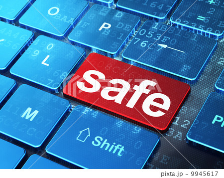 Privacy concept: Safe on computer keyboard background Privacy concept: Safe on computer keyboard background 9945617