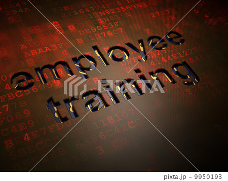 Education concept: Employee Training on digital screen background 9950193