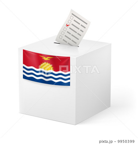 Ballot box with voting paper. Kiribati Ballot box with voting paper. Kiribati 9950399
