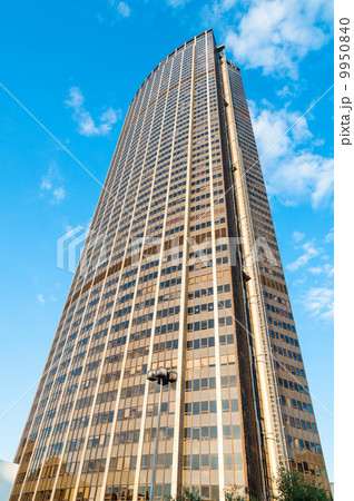 Tower Montparnasse Paris with blue sky 9950840