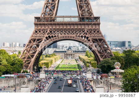 The Eiffel Tower in Paris France The Eiffel Tower in Paris France 9950867