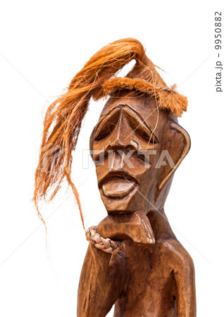 Wooden indian statue isolated on white Wooden indian statue isolated on white 9950882