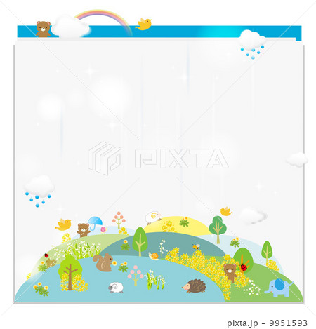 動物達の森と花　雨 9951593