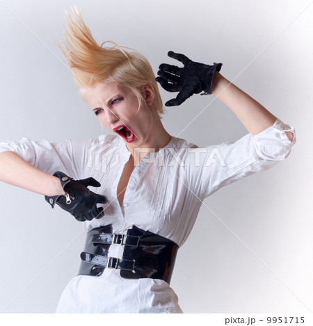 screaming punk blonde attractive girl screaming punk blonde attractive girl 9951715
