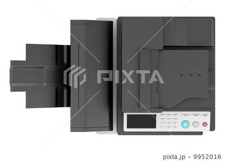 top view of modern office multifunction printer isolated on whit top view of modern office multifunction printer isolated on whit 9952016