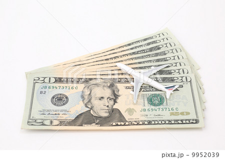 20ドル紙幣と飛行機 9952039