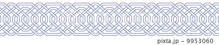 伝統模様の江戸小紋の図柄パターン、伝統の和模様・帯のイラスト 伝統模様の江戸小紋の図柄パターン、伝統の和模様・帯のイラスト 9953060