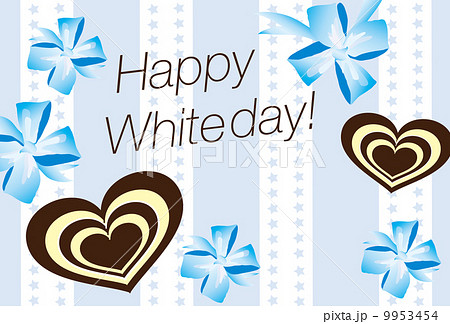ホワイトデーのpopメッセージカードのイラスト素材