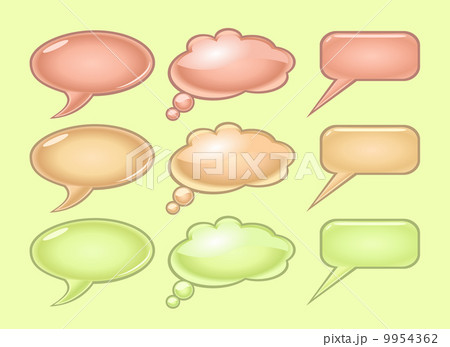 Pastel color speech bubbles 9954362