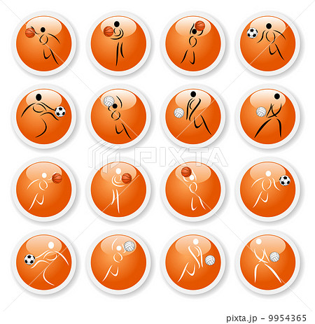 Sport symbol stickers 9954365
