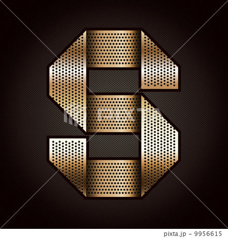 Letter metal gold ribbon - S 9956615