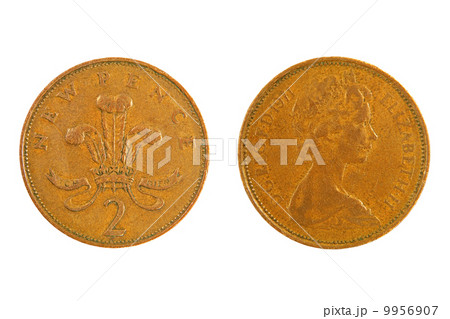 Great Britain Two Pence monet.Isolated. 9956907