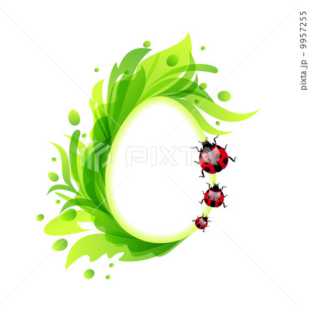 Easter flourish egg with ladybirds 9957255