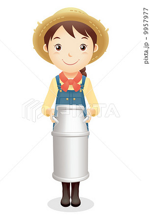 麦藁帽子の女性イラスト 麦藁帽子の女性イラスト 9957977