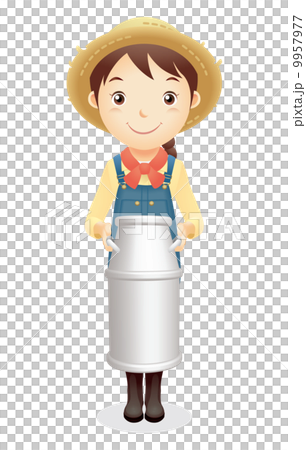 麦藁帽子の女性イラスト 麦藁帽子の女性イラスト 9957977