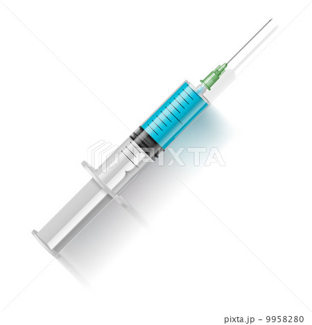 Syringe with blue liquid Syringe with blue liquid 9958280