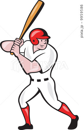 Baseball Player Batting Side Isolated Cartoon Baseball Player Batting Side Isolated Cartoon 9959586