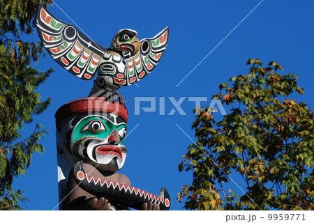 Totem shaped in Stanley park 9959771