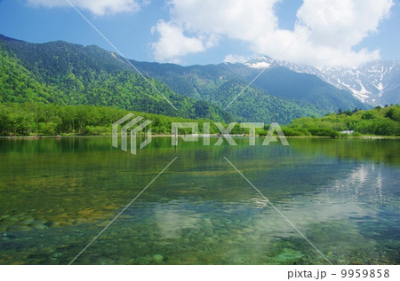 新緑の大正池　上高地 9959858