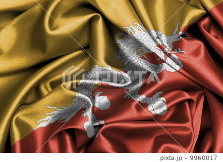 Satin flag, three dimensional render Satin flag, three dimensional render 9960017