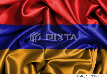 Satin flag, three dimensional render Satin flag, three dimensional render 9960029