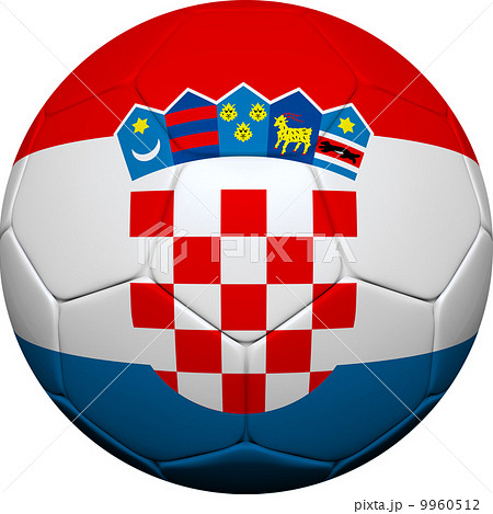 Croatian Flag With Soccer Ball 9960512