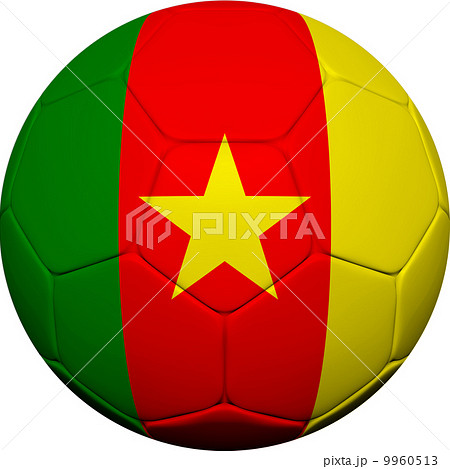 Cameroonian Flag With Soccer Ball 9960513