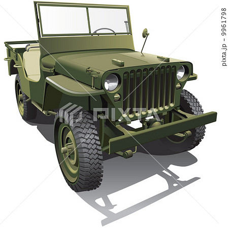 Army Jeepのイラスト素材