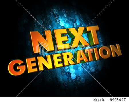 Next Generation Concept on Digital Background. 9963097