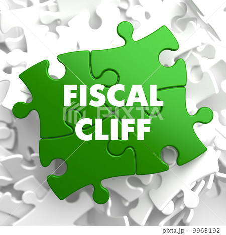 Fiscal Cliff on Green Puzzle. 9963192