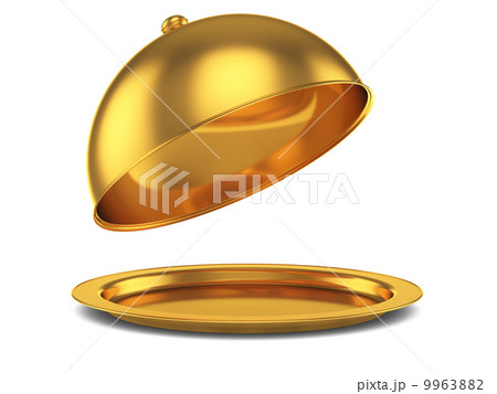 Opened golden cloche 9963882