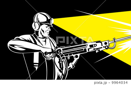 miner with jack leg drill 9964034