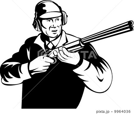 hunter aiming shotgun rifle hunter aiming shotgun rifle 9964036