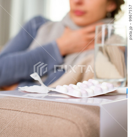 Sick Woman. Flu. Woman Caught Cold Sick Woman. Flu. Woman Caught Cold 9967557